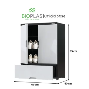 tu giay nhua 2 canh 1 ngan