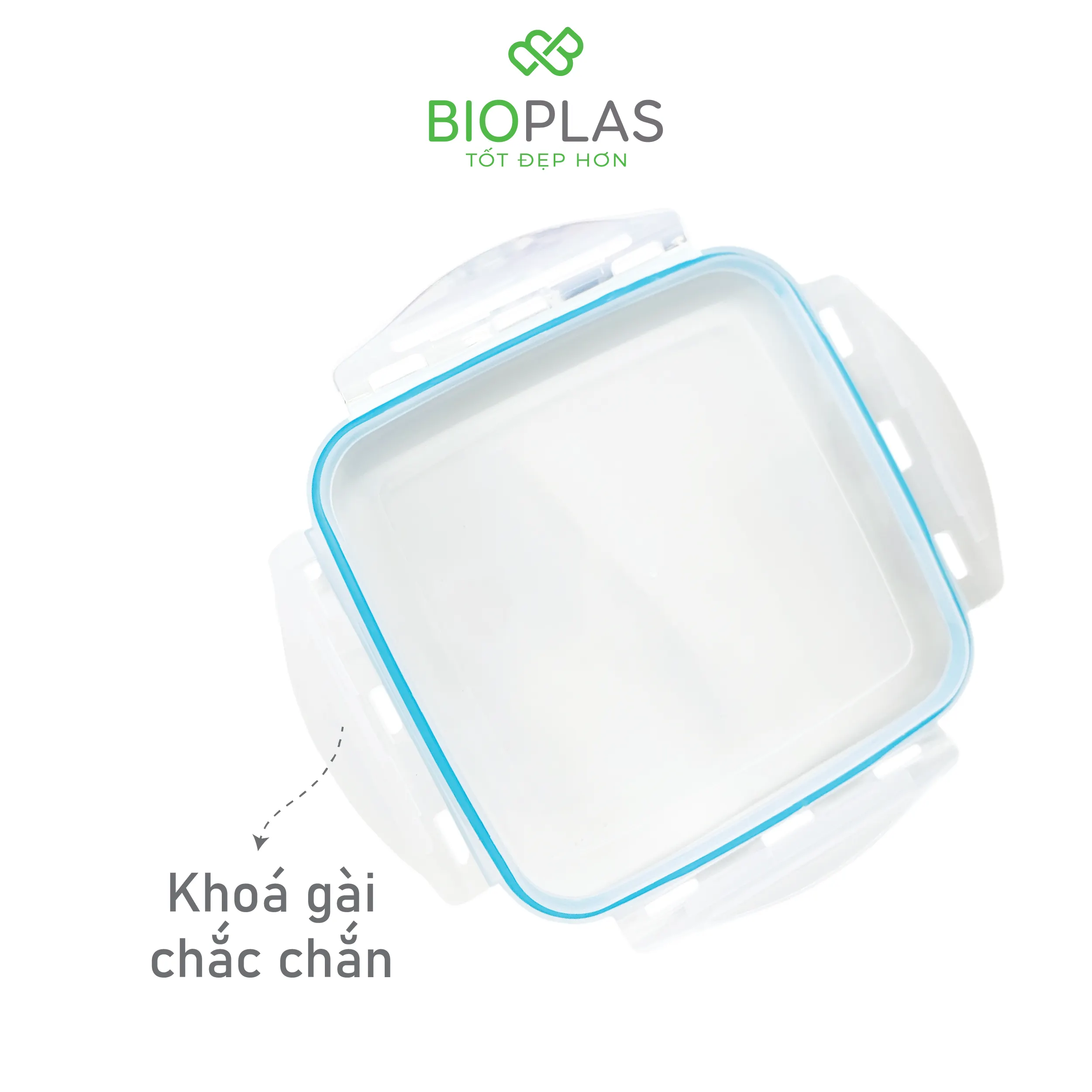 Bộ 3 hộp thực phẩm vuông Biohome