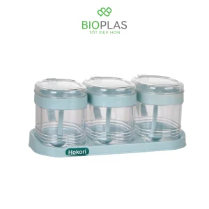 Bộ 3 hộp gia vị nắp bật biohome