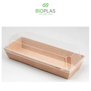 3RHOME-HỘP GIẤY CHỮ NHẬT NÂU 210*85 NẮP PET