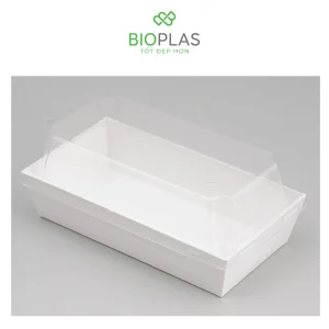 3RHOME-HỘP GIẤY CHỮ NHẬT TRẮNG 155*85 NẮP PET