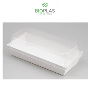 3RHOME-HỘP GIẤY CHỮ NHẬT TRẮNG 190*90 NẮP PET