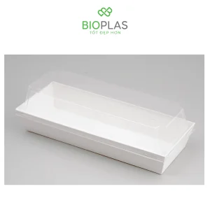 3RHOME-HỘP GIẤY CHỮ NHẬT TRẮNG 210*85 NẮP PET