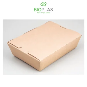 3RHOME-Hộp giấy nắp đậy 1200ml nâu