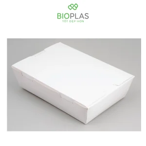 3RHOME-Hộp giấy nắp đậy 1200ml trắng