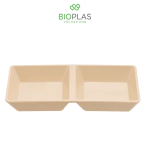 KHAY CHẤM VUÔNG 2 NGĂN