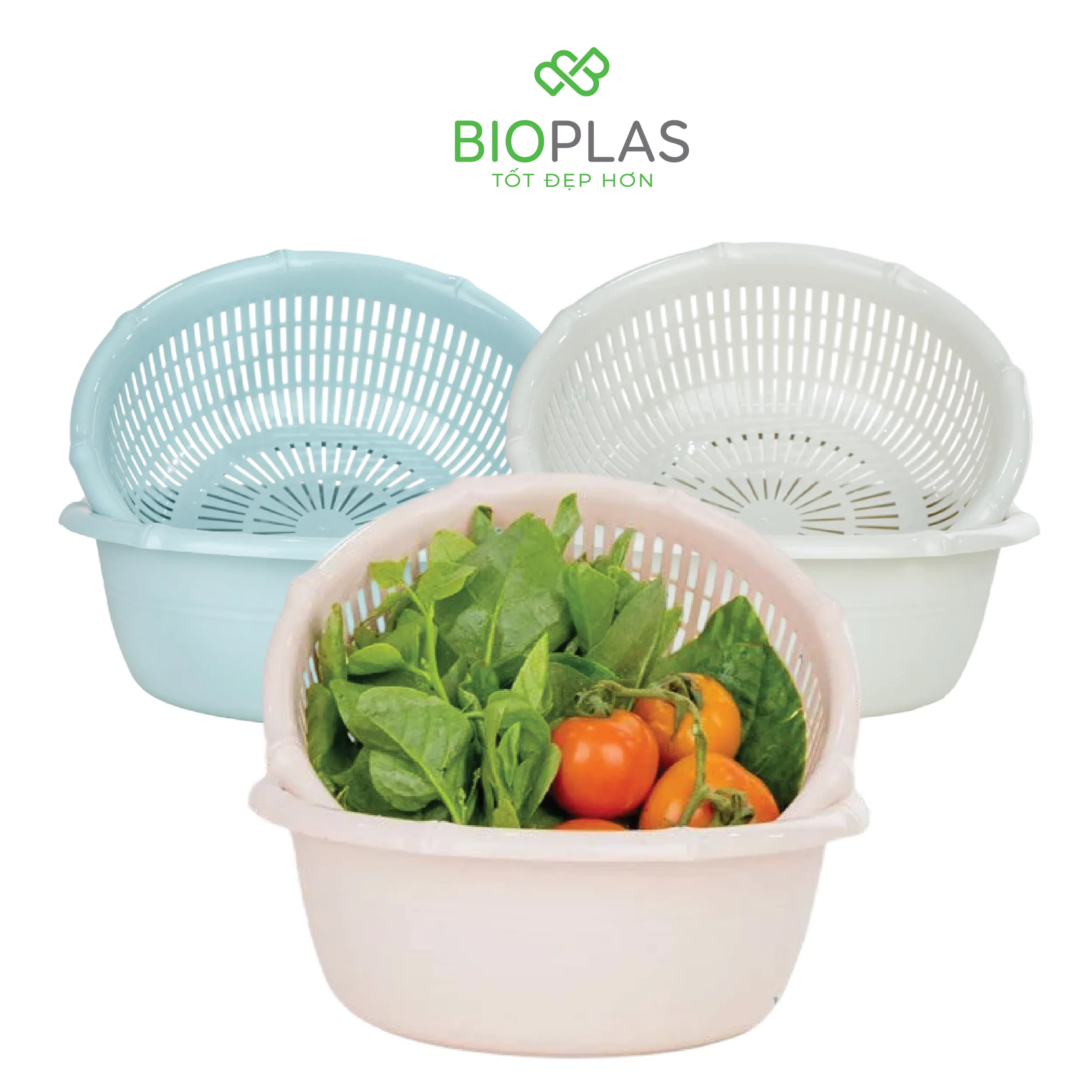 Bộ thau rổ trúc Biohome