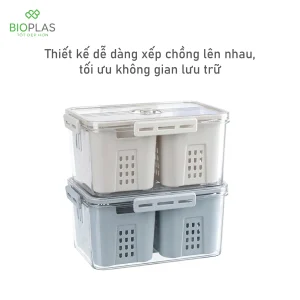 Hộp thực phẩm cao cấp 2 ngăn Biohome