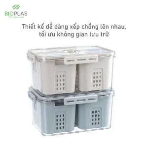Hộp thực phẩm cao cấp 3 ngăn biohome