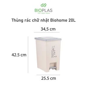 Thùng rác chữ nhật biohome
