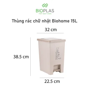 Thùng rác chữ nhật biohome